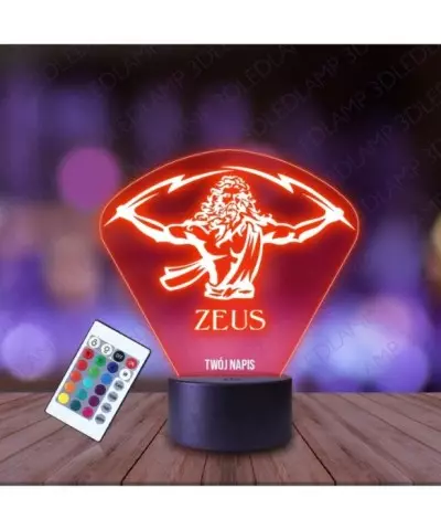 Lampka Nocna 3D LED LAMP Zeus Bóg