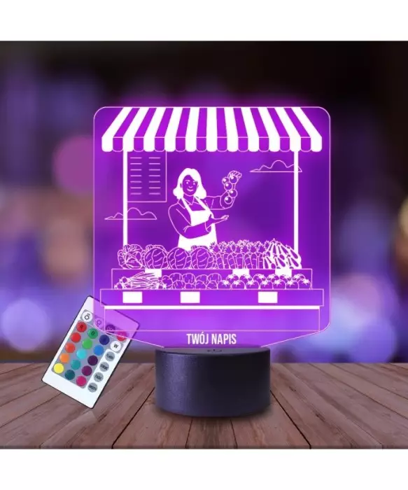 Lampka Nocna 3D LED LAMP Sprzedawczyni Warzywniak