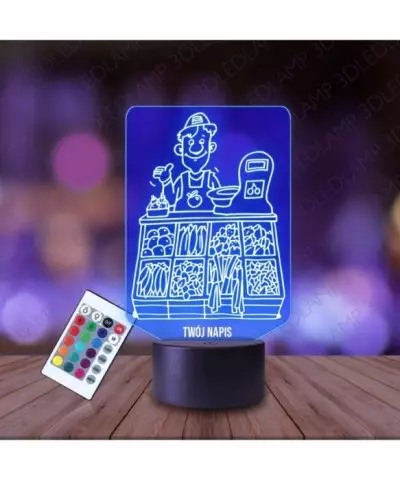 Lampka Nocna 3D LED LAMP Sprzedawca Warzywniak