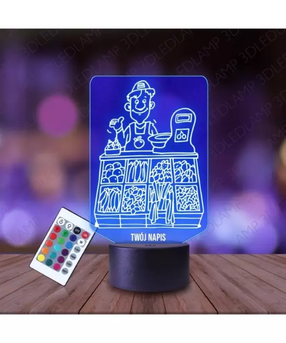 Lampka Nocna 3D LED LAMP Sprzedawca Warzywniak