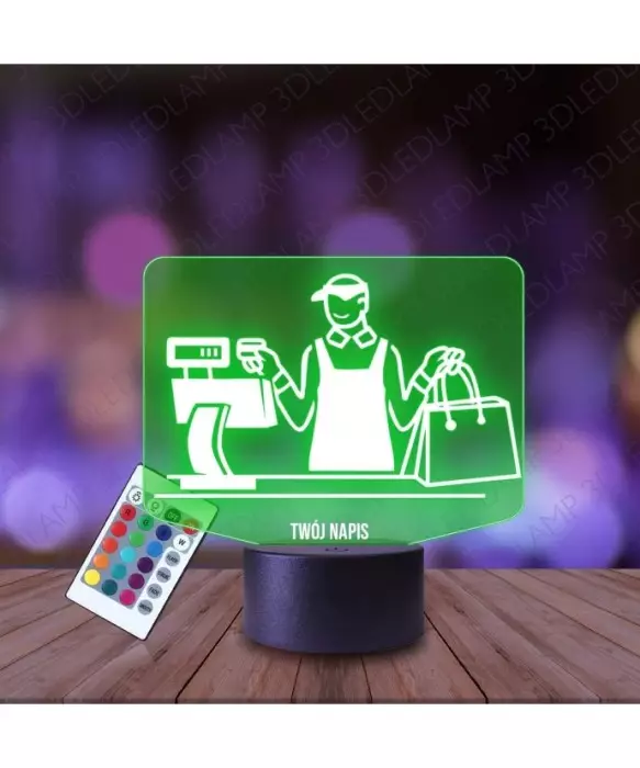 Lampka Nocna 3D LED LAMP Sprzedawca Kasjer