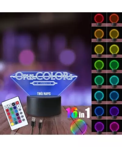 Lampka Nocna 3D LED LAMP Opus Colors