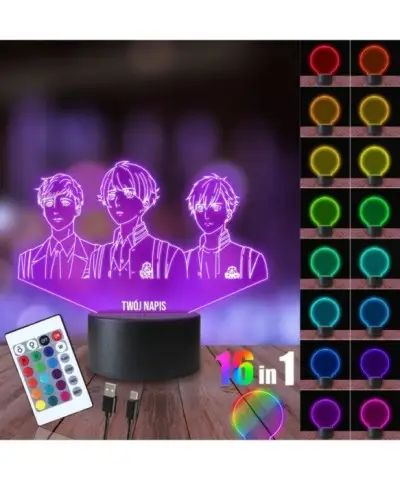 Lampka Nocna 3D LED LAMP Opus Colors Postacie