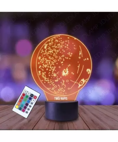 Lampka Nocna 3D LED LAMP Planeta Merkury
