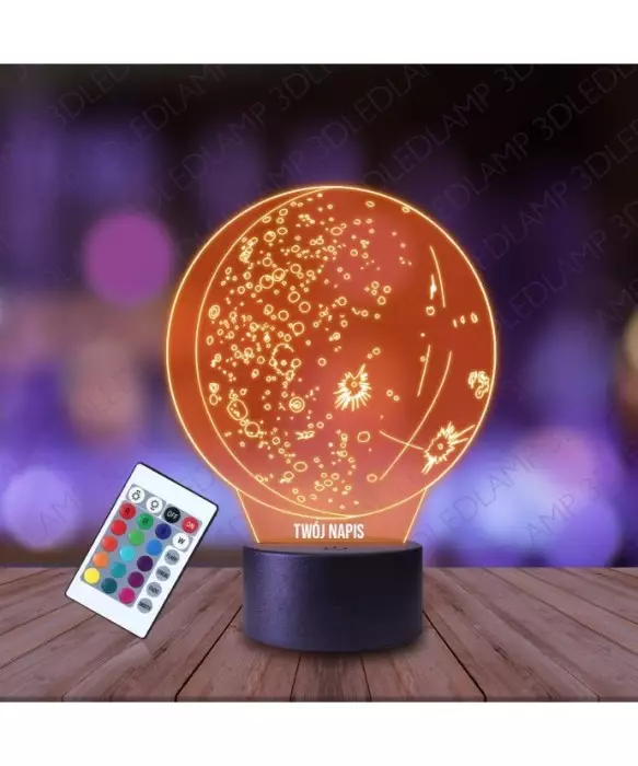 Lampka Nocna 3D LED LAMP Planeta Merkury
