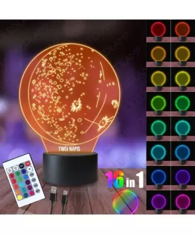 Lampka Nocna 3D LED LAMP Planeta Merkury