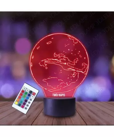 Lampka Nocna 3D LED LAMP Planeta Mars