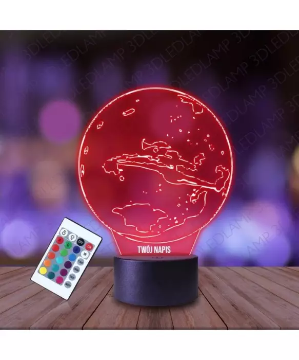 Lampka Nocna 3D LED LAMP Planeta Mars