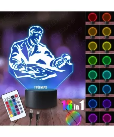 Lampka Nocna 3D LED LAMP Księgowy