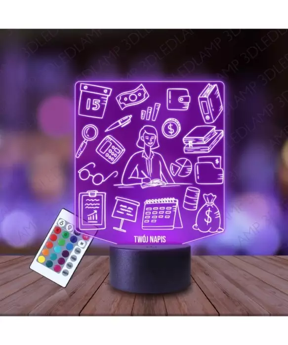 Lampka Nocna 3D LED LAMP Księgowa