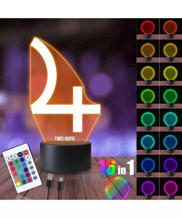 Lampka Nocna 3D LED LAMP Planeta Jowisz Symbol