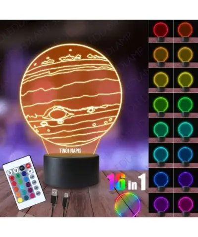 Lampka Nocna 3D LED LAMP Planeta Jowisz