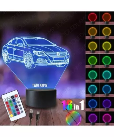 Lampka Nocna 3D LED LAMP Volkswagen Passat