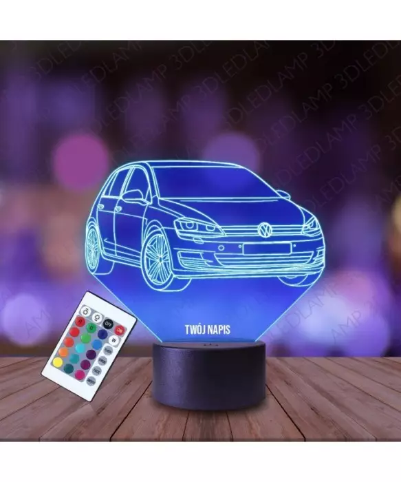 Lampka Nocna 3D LED LAMP Volkswagen Golf