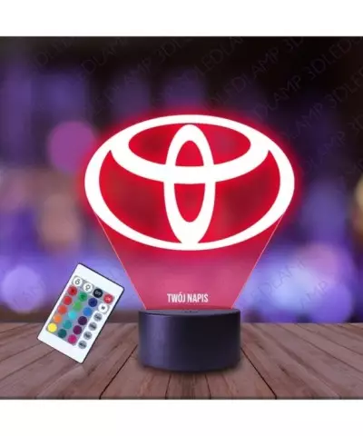 Lampka Nocna 3D LED LAMP Toyota Logo