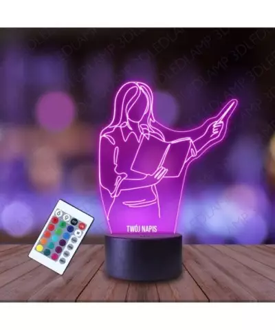 Lampka Nocna 3D LED LAMP Nauczycielka