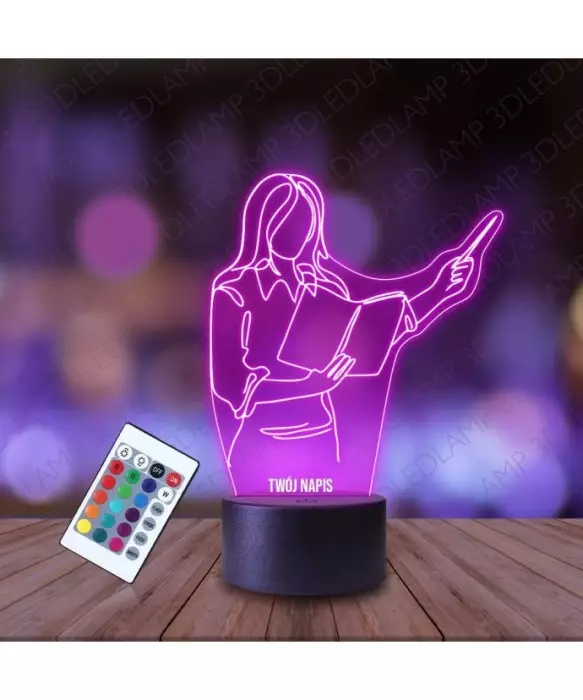 Lampka Nocna 3D LED LAMP Nauczycielka