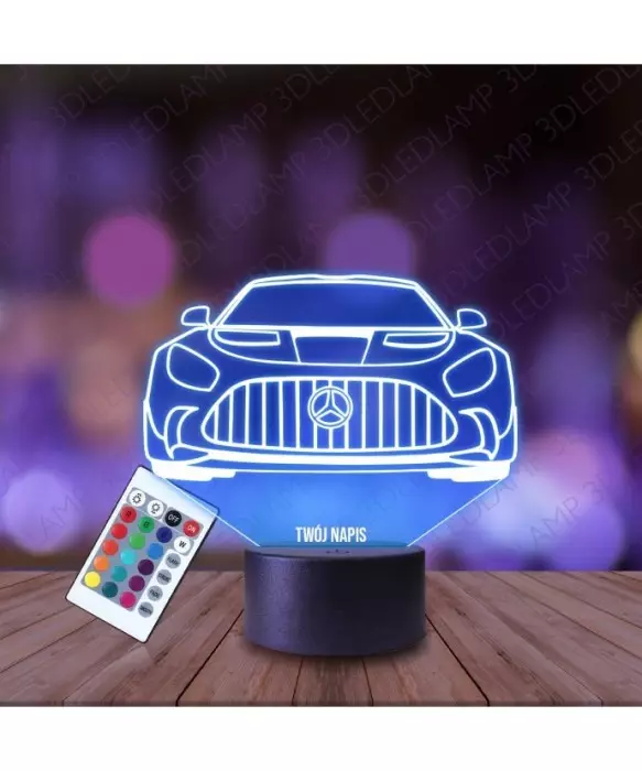 Lampka Nocna 3D LED LAMP Mercedes Przodem