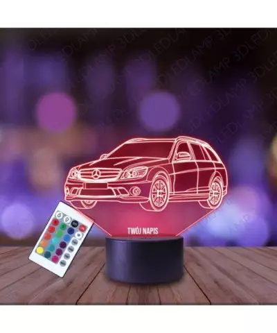 Lampka Nocna 3D LED LAMP Mercedes C Klasa