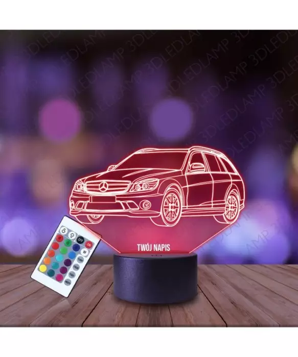 Lampka Nocna 3D LED LAMP Mercedes C Klasa