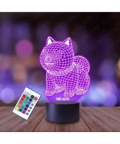 Lampka Nocna 3D LED LAMP Pies Shiba Inu