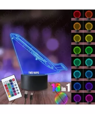 Lampka Nocna 3D LED LAMP McDonnell Douglas MD-80