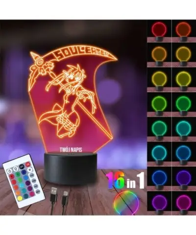 Lampka Nocna 3D LED LAMP Anime Soul Eater