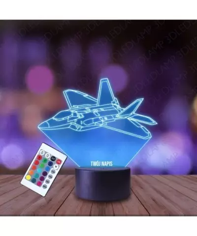 Lampka Nocna 3D LED LAMP Lockheed Martin Raptor