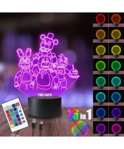 Lampka Nocna 3D LED LAMP Five Night's Freddy's 2