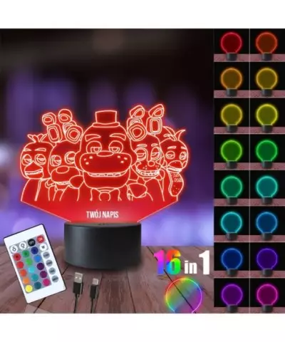 Lampka Nocna 3D LED LAMP Gra Five Night's Freddy's 2