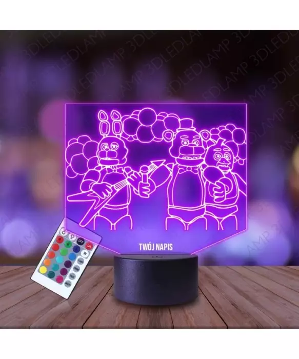 Lampka Nocna 3D LED LAMP Gra Five Night's Freddy's 2 Postacie