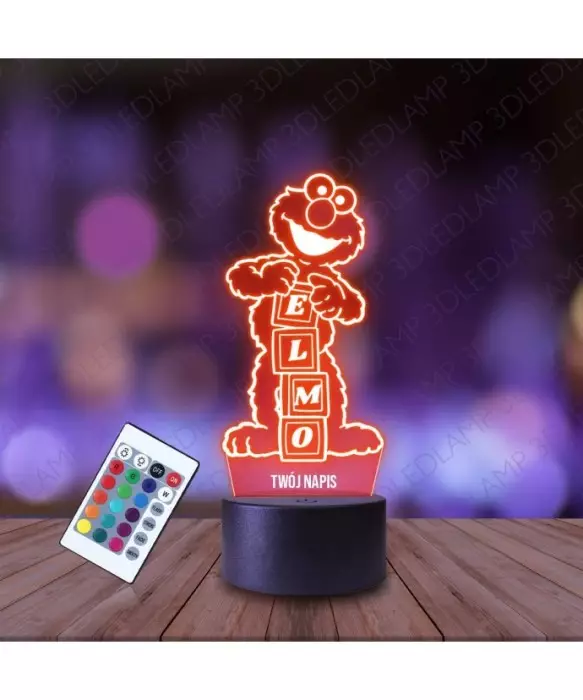 Lampka Nocna 3D LED LAMP Bajka Elmo