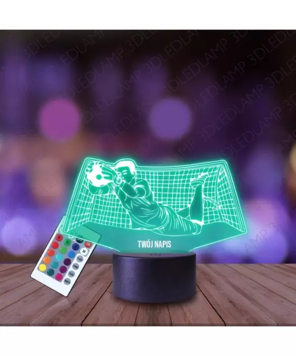 Lampka Nocna 3D LED LAMP Piłkarz Bramkarz