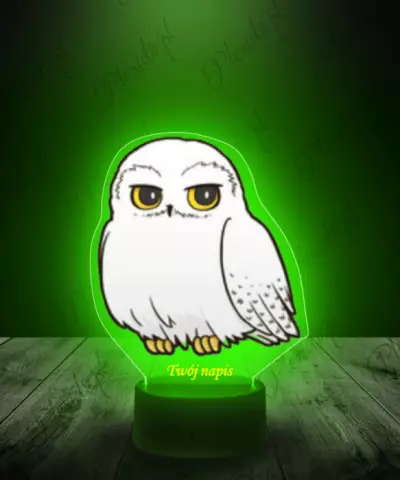 Lampka LED 3D Plexido z Nadrukiem Harry Potter Hedwiga