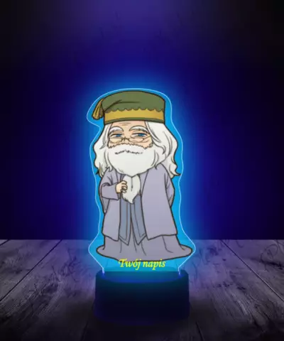 Lampka LED 3D Plexido z Nadrukiem Albus Dumbledore - 3