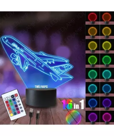 Lampka Nocna 3D LED LAMP Airbus A380