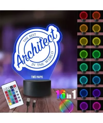 Lampka Nocna 3D LED LAMP Najlepszy Architekt