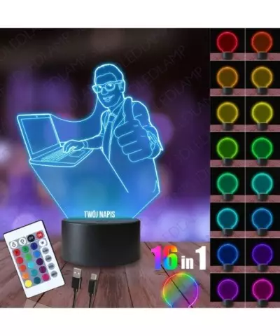 Lampka Nocna 3D LED LAMP Programista