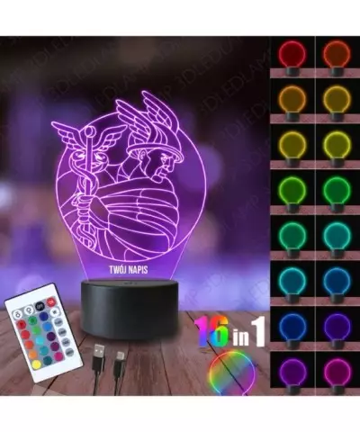 Lampka Nocna 3D LED LAMP Mitologia Hermes