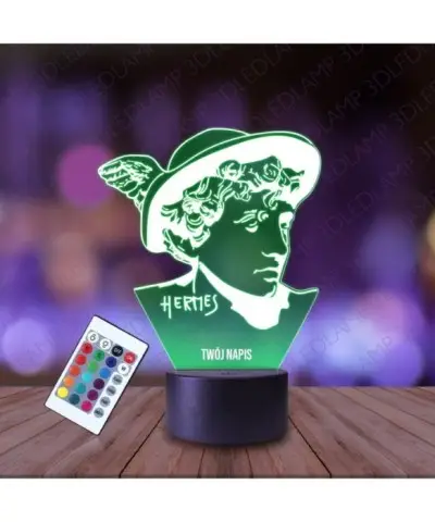 Lampka Nocna 3D LED LAMP Mitologia Hermes Kapelusz