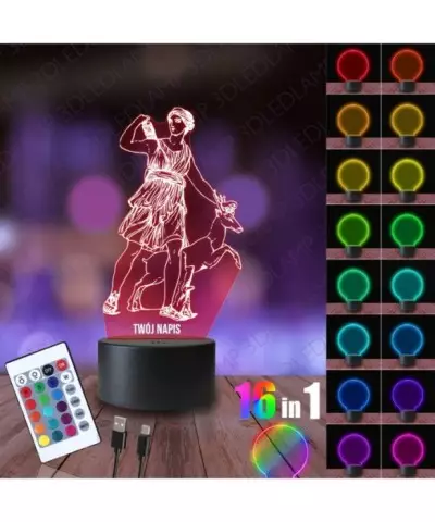 Lampka Nocna 3D LED LAMP Mitologia Artemida