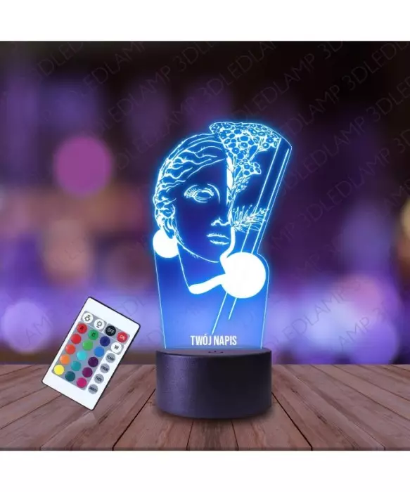 Lampka Nocna 3D LED LAMP Mitologia Afrodyta Twarz