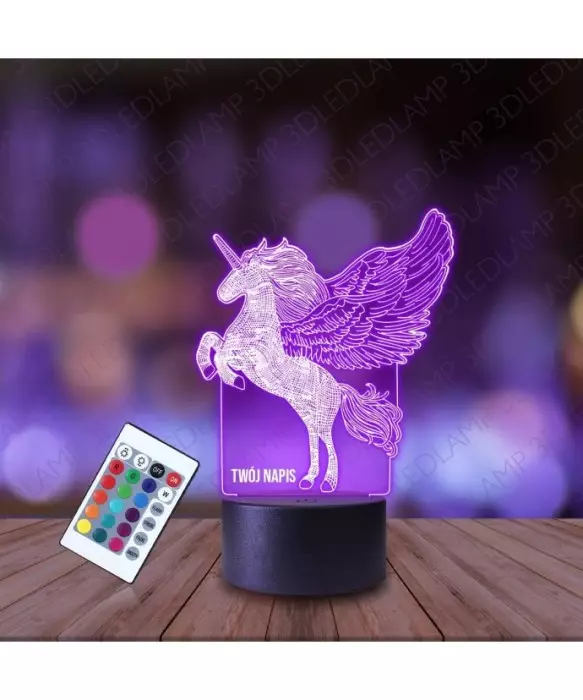 Lampka Nocna 3D LED LAMP Pegaz Konik