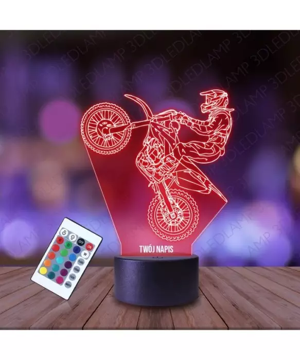 Lampka Nocna 3D LED LAMP Motocross