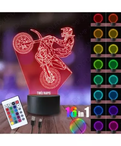 Lampka Nocna 3D LED LAMP Motocross