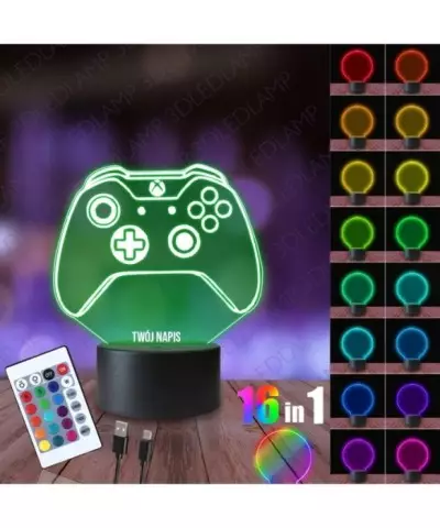 Lampka Nocna 3D LED LAMP Pad Xbox Gamingowy