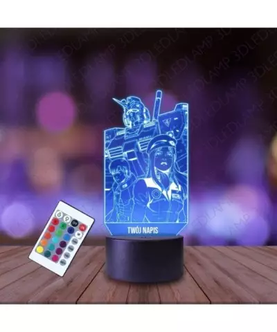 Lampka Nocna 3D LED LAMP Mobile Suit Gundam Postacie