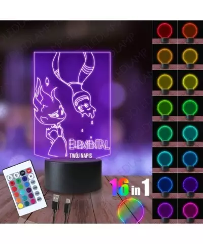 Lampka Nocna 3D LED LAMP Między Nami Żywiołami Elemental