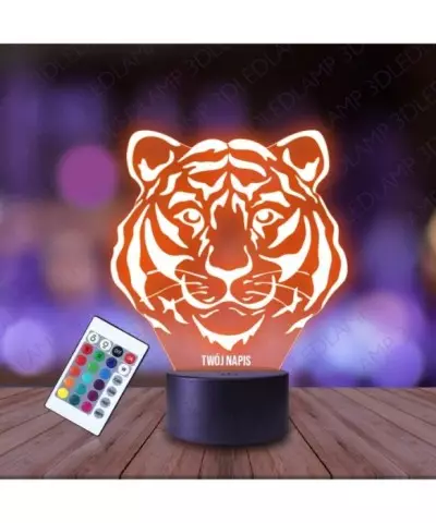 Lampka Nocna 3D LED LAMP Tygrys Syberyjski