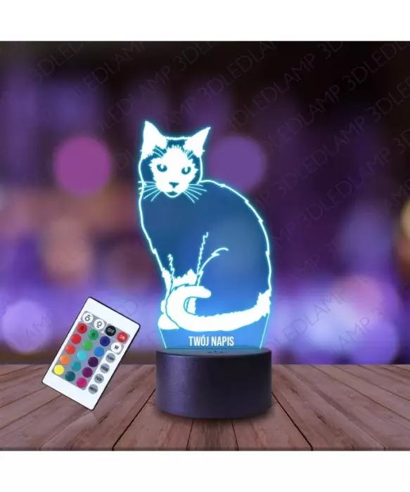 Lampka Nocna 3D LED LAMP Kotek Syjamski